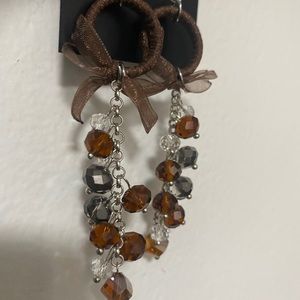 GANZ Brown Bead Earrings